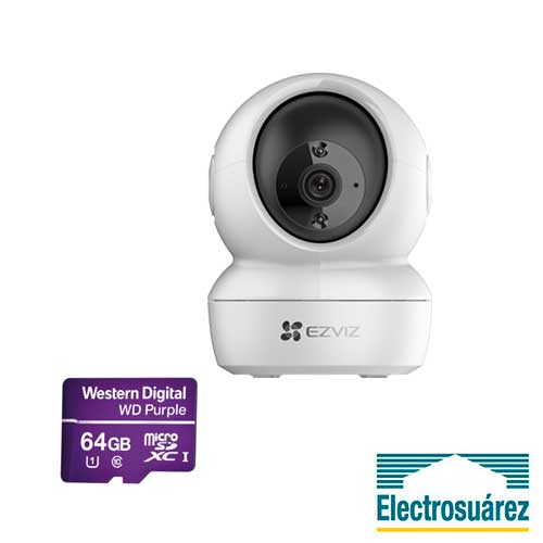 Cámara Wifi Full HD 1080p EZVIZ Robótica + Micro SD 64GB