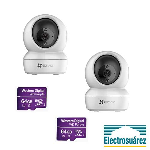Kit de 2 Cámaras de Seguridad Wifi Robóticas Para Interior