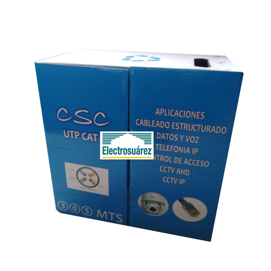 Cable utp categoría 5 100% cobre x 305 Metros Interior CSC