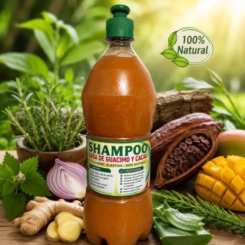 Shampoo Baba de Guácimo, Cacao, Romero
